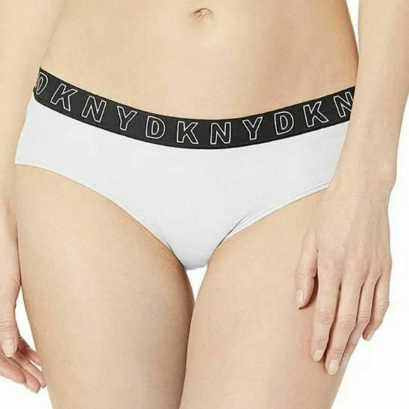 DKNY Women's Logo Classic Boyshort Panty White XL - Picture 1 of 1